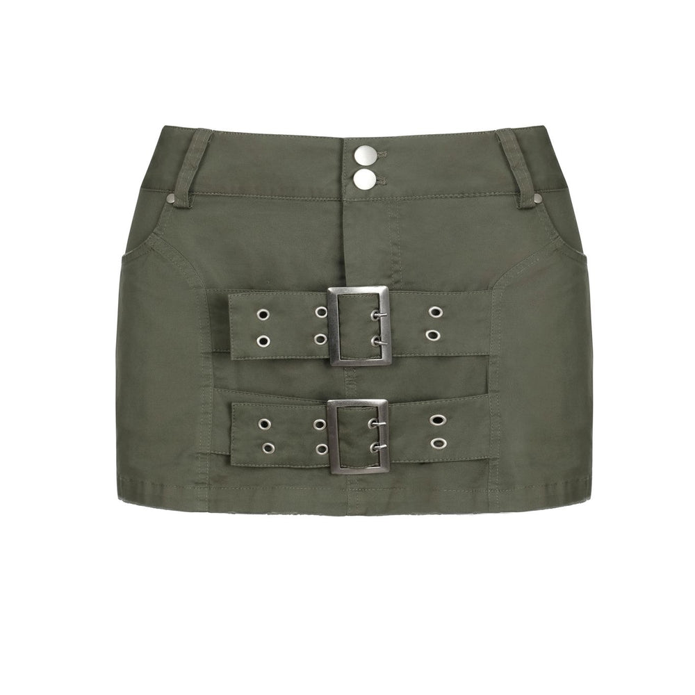 Kaspar Cargo Skirt - Olive